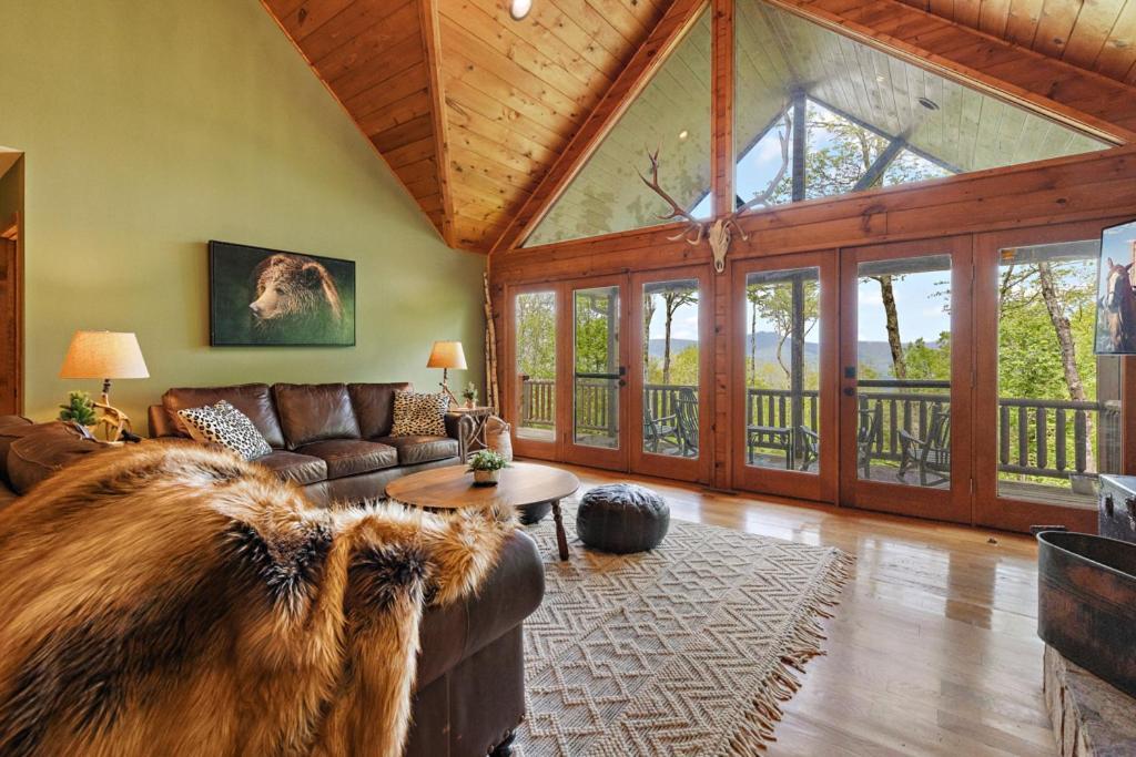 Lucky Bear Cabin Banner Elk Exterior foto